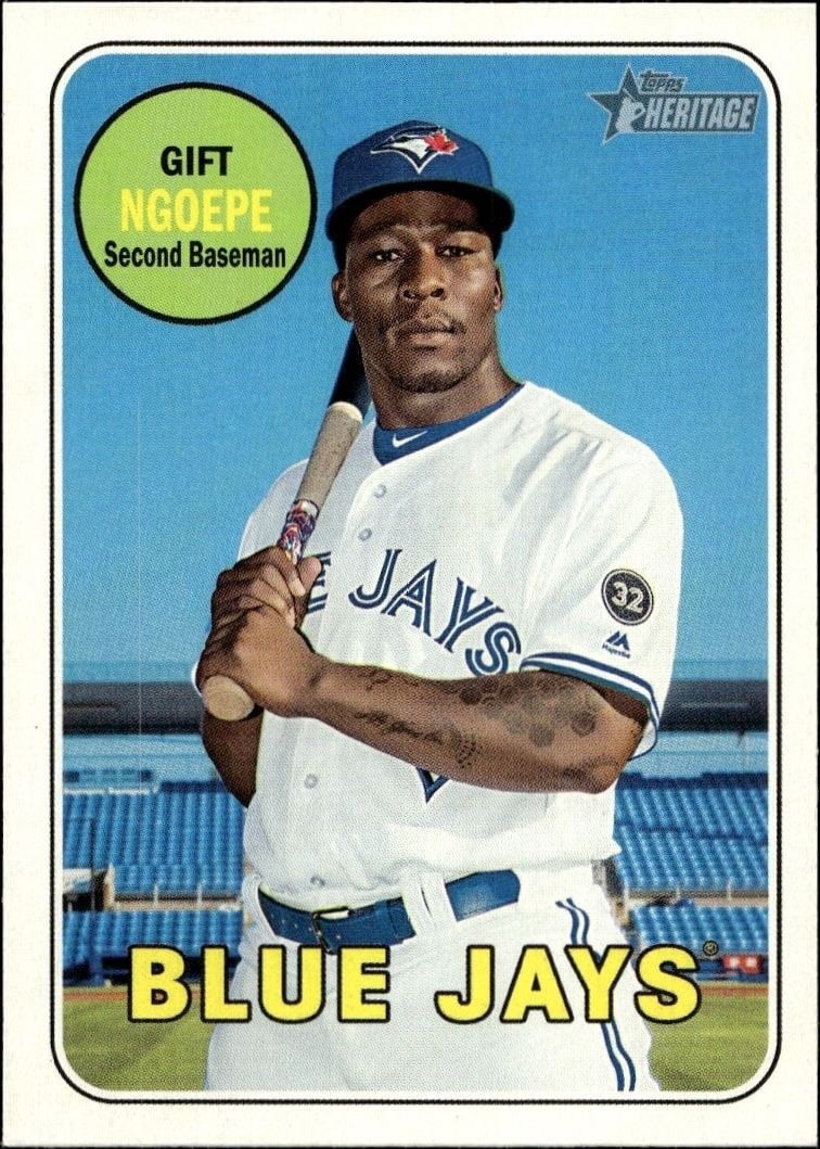 Gift Ngoepe 2018 Topps Heritage High Number #579 Baseball Trading Card - Front 2018 Topps Heritage High Number Gift Ngoepe #579 baseball trading card front