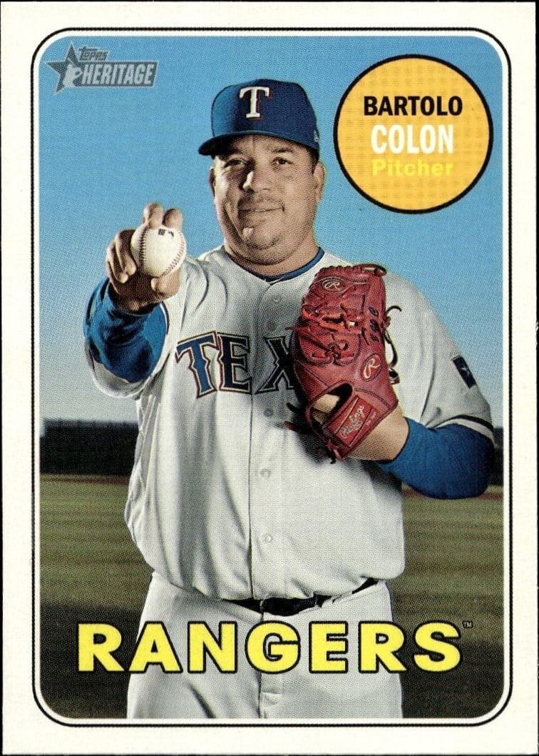 2018 Topps Heritage High Number Bartolo Colon #606 trading card