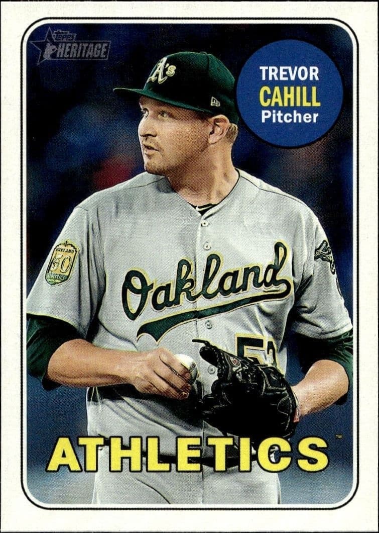 2018 Topps Heritage High Number Trevor Cahill #533 trading card