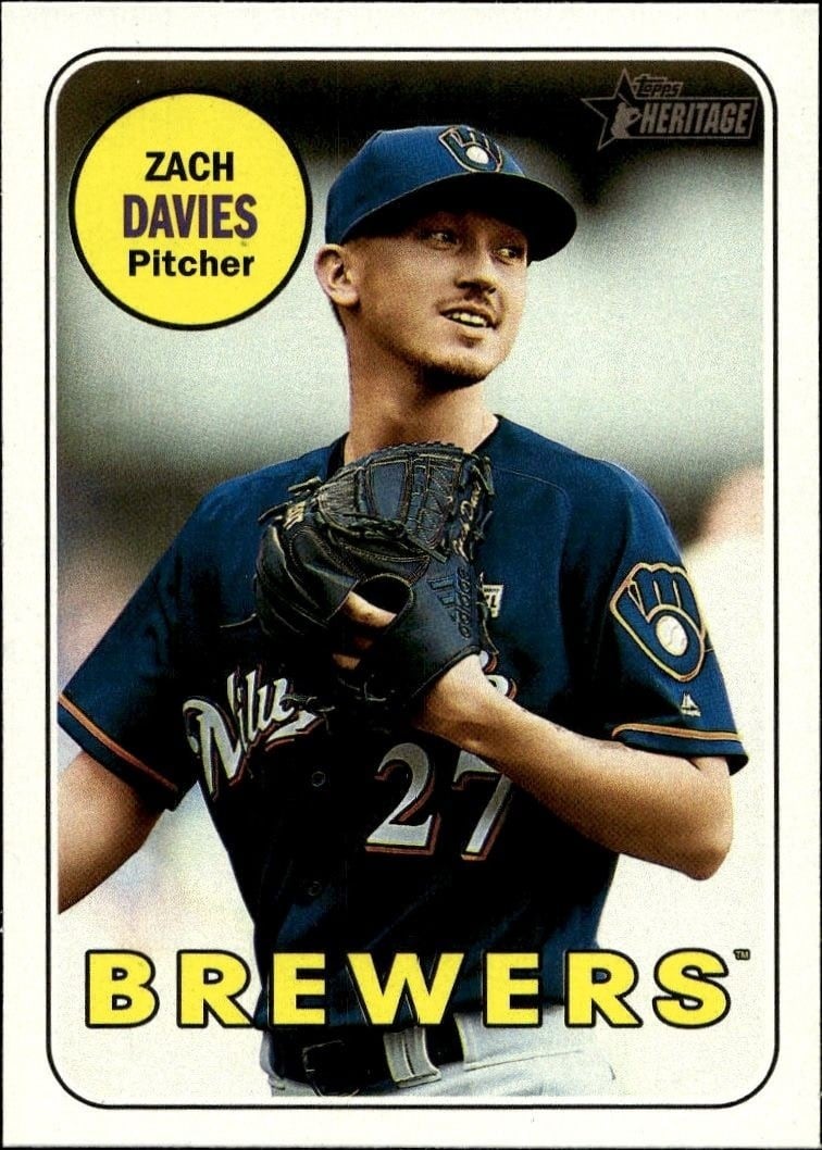 2018 Topps Heritage Zach Davies #17 trading card