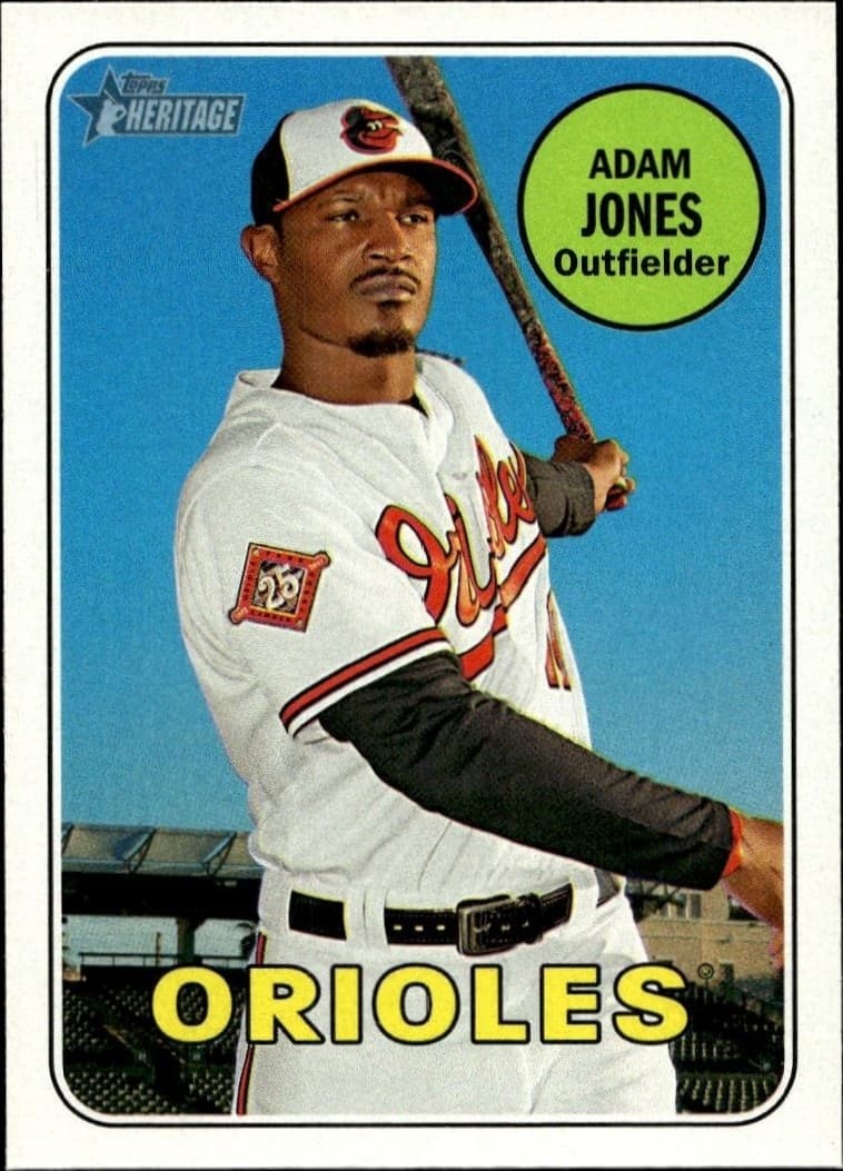 2018 Topps Heritage Adam Jones #37 trading card