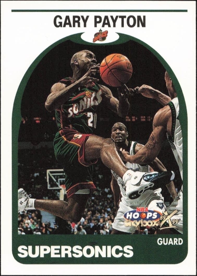1999-00 Skybox NBA Hoops Decade Gary Payton #165 trading card