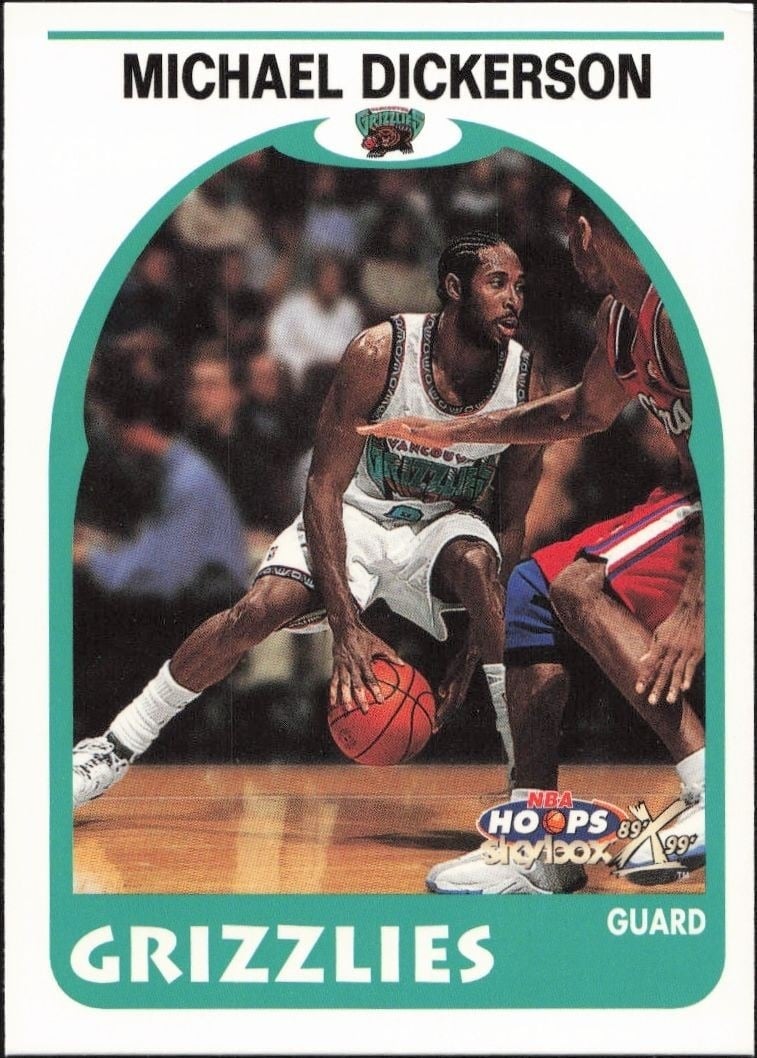1999-00 Skybox NBA Hoops Decade Michael Dickerson #123 trading card