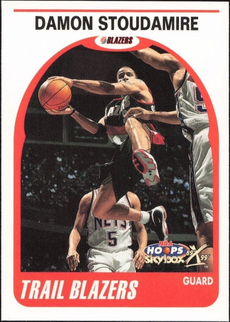 1999-00 Skybox NBA Hoops Decade Damon Stoudamire #41 trading card