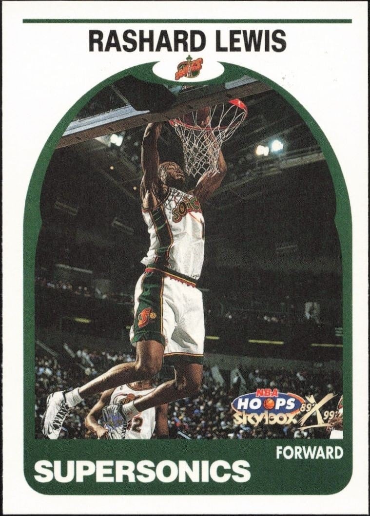 1999-00 Skybox NBA Hoops Decade Rashard Lewis #18 trading card