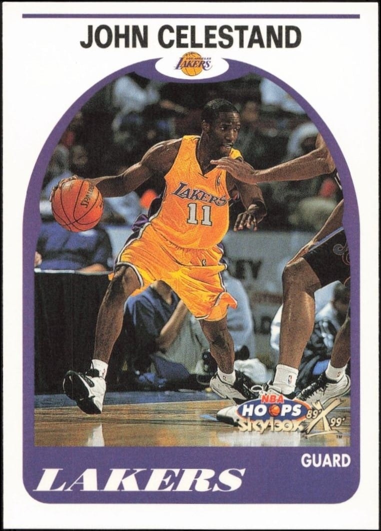 John Celestand 1999-00 Skybox NBA Hoops Decade #52 Basketball Trading Card - Front 1999-00 Skybox NBA Hoops Decade John Celestand #52 basketball trading card front