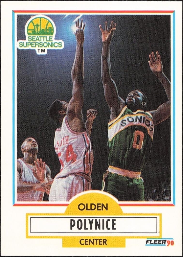 1990-91 Fleer Update Olden Polynice #U-93 trading card