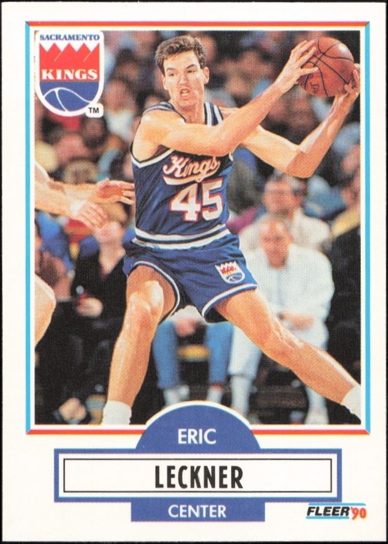 Eric Leckner 1990-91 Fleer Update #U-85 Basketball Trading Card - Front 1990-91 Fleer Update Eric Leckner #U-85 basketball trading card front