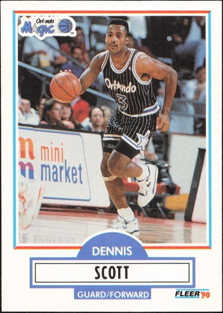 1990-91 Fleer Update Dennis Scott #U-68 trading card