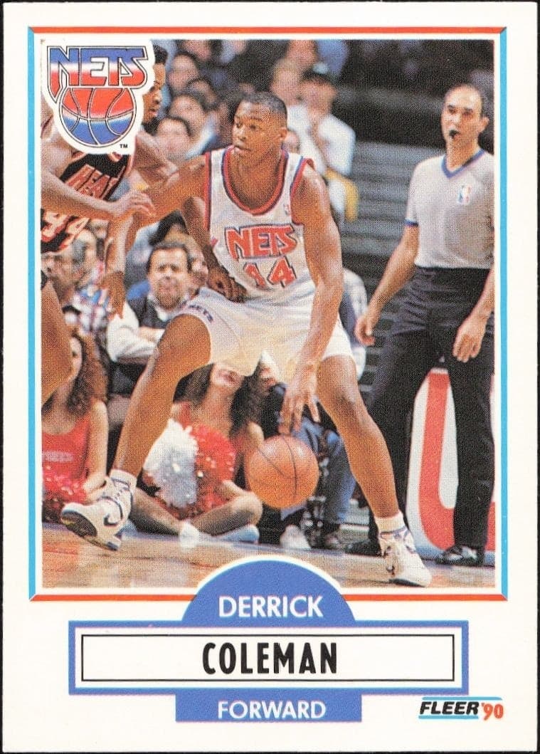 1990-91 Fleer Update Derrick Coleman #U-60 trading card