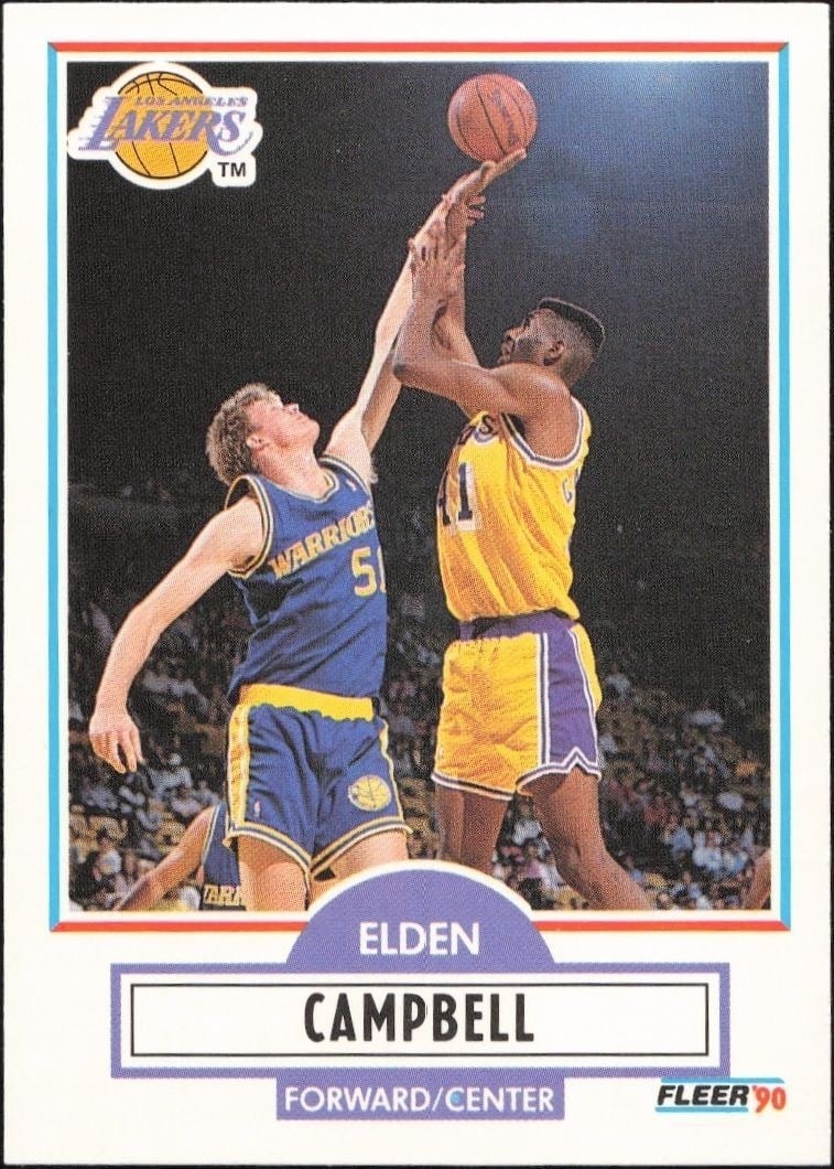 1990-91 Fleer Update Elden Campbell #U-43 trading card
