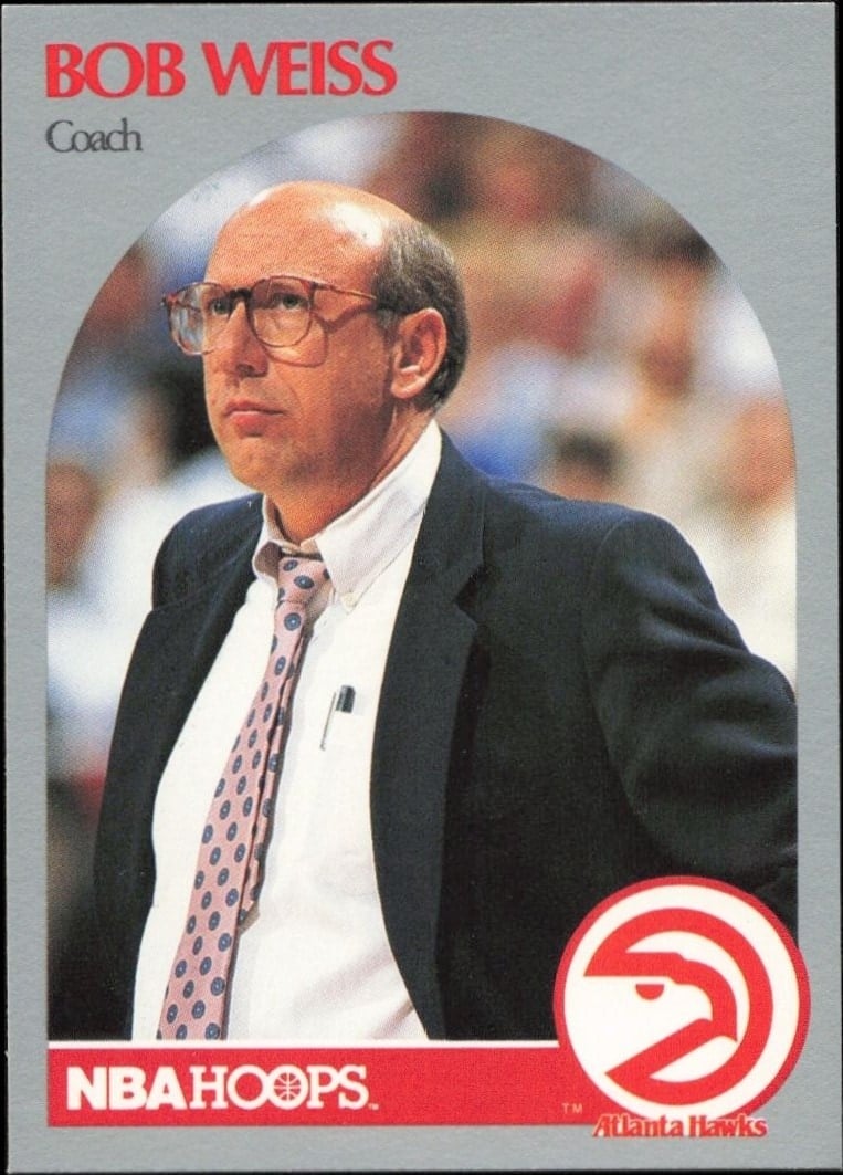 Bob Weiss 1990-91 Skybox #305 Basketball Trading Card - Front 1990-91 Skybox Bob Weiss #305 basketball trading card front