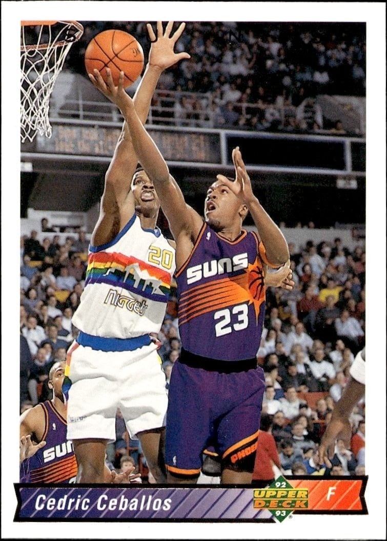 Cedric Ceballos 1992-93 Upper Deck #383 Basketball Trading Card - Front 1992-93 Upper Deck Cedric Ceballos #383 basketball trading card front