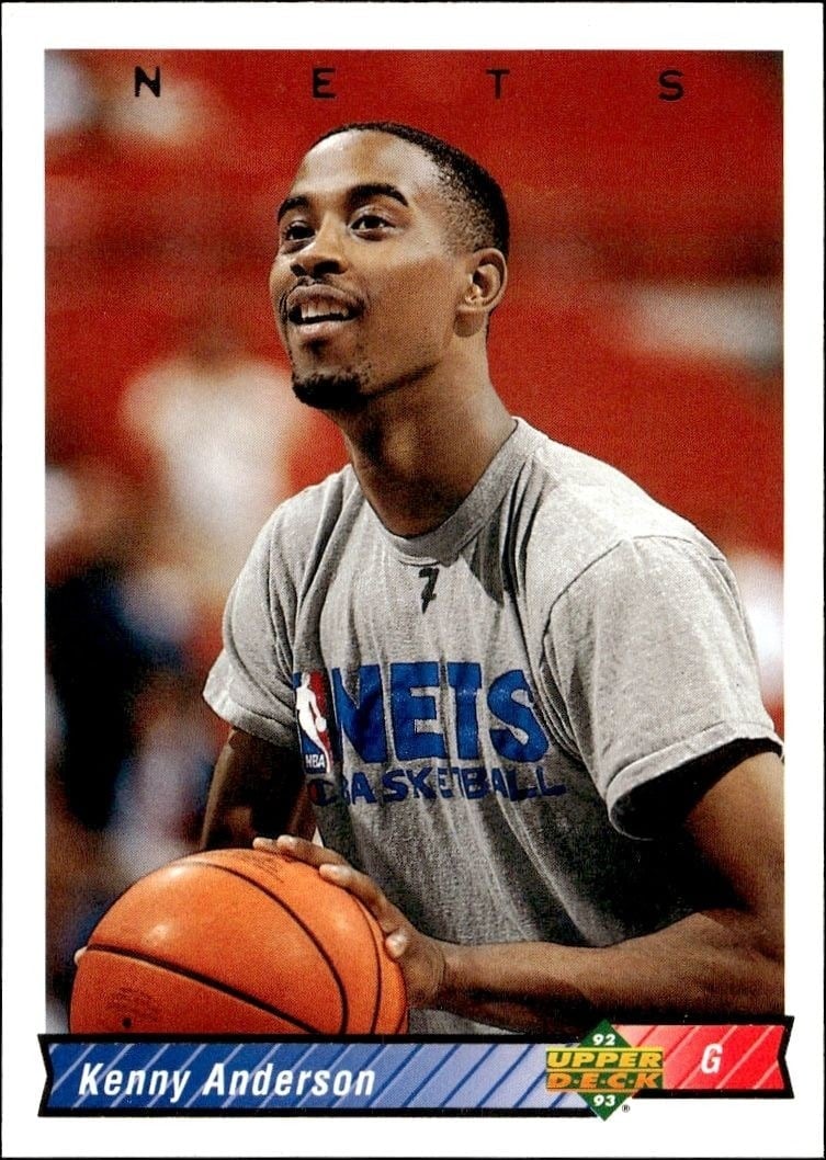 Kenny Anderson 1992-93 Upper Deck #127 Basketball Trading Card - Front 1992-93 Upper Deck Kenny Anderson #127 basketball trading card front