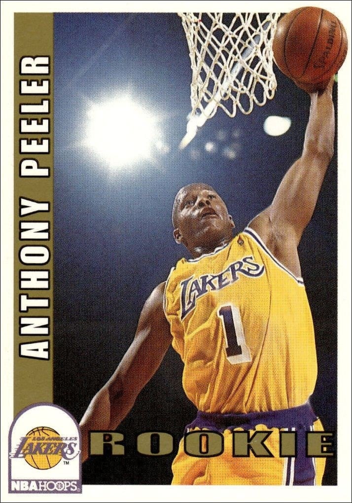 Anthony Peeler 1992-93 Skybox NBA Hoops Series 2 #410 Basketball Trading Card - Front 1992-93 Skybox NBA Hoops Series 2 Anthony Peeler #410 basketball trading card front