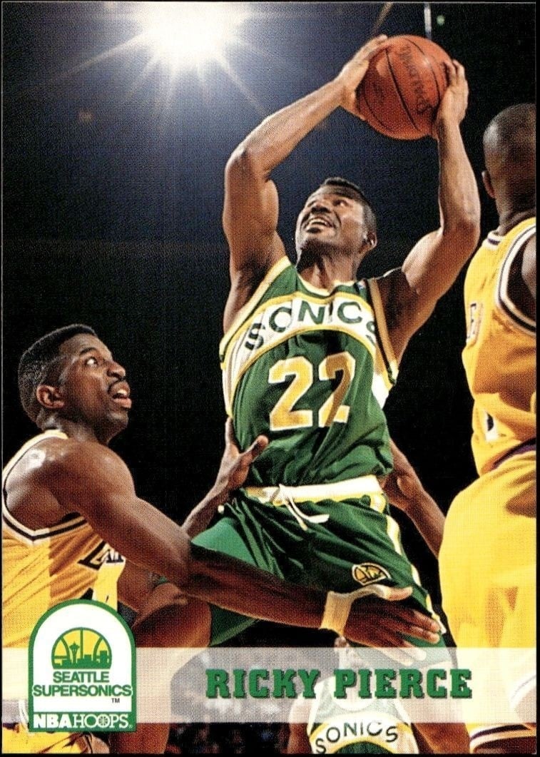 Ricky Pierce 1993-94 Skybox #212 Basketball Trading Card - Front 1993-94 Skybox Ricky Pierce #212 basketball trading card front