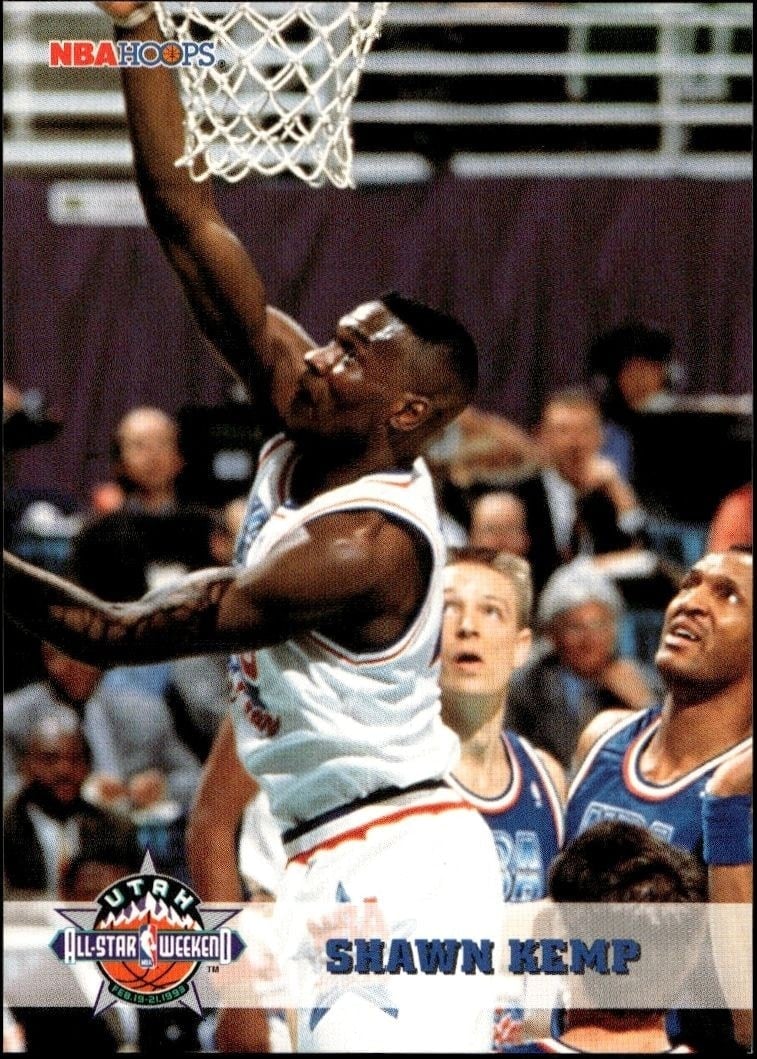 Shawn Kemp 1993-94 Skybox #273 Basketball Trading Card - Front 1993-94 Skybox Shawn Kemp #273 basketball trading card front