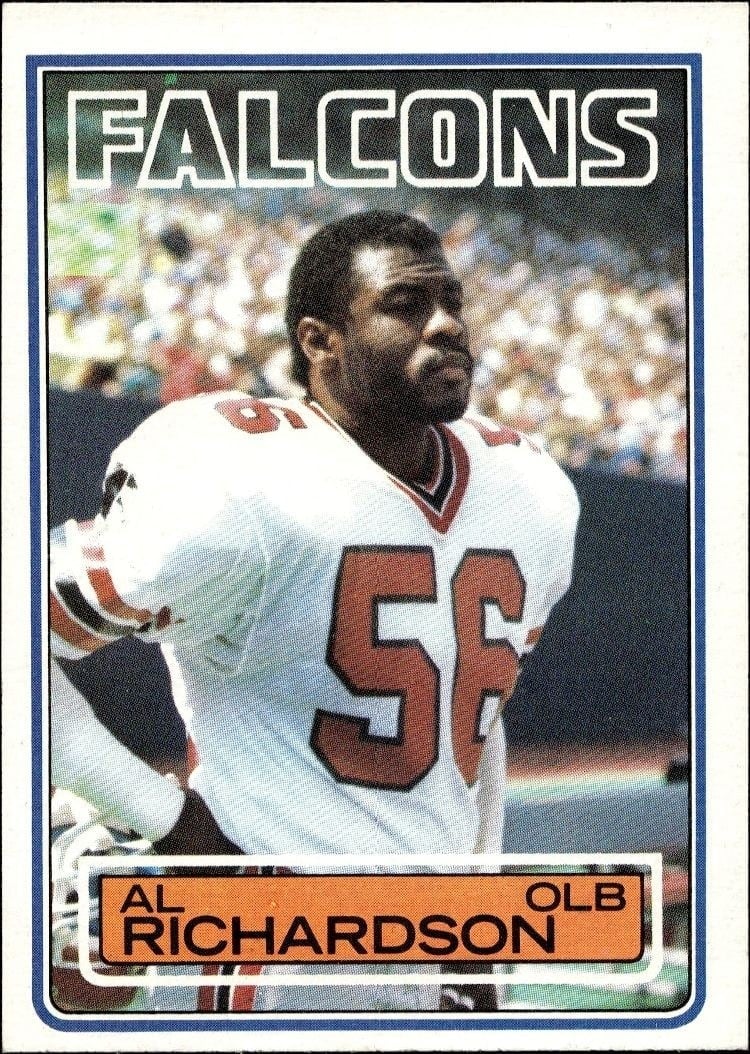 Al Richardson 1983 Topps #24 Football Trading Card - Front 1983 Topps Al Richardson #24 football trading card front