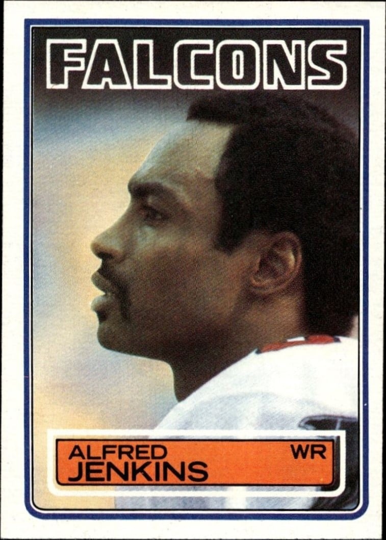 Alfred Jenkins 1983 Topps #19 Football Trading Card - Front 1983 Topps Alfred Jenkins #19 football trading card front