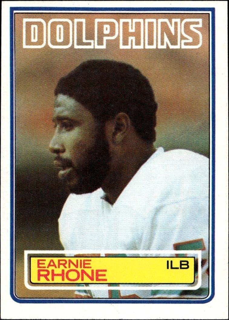 1983 Topps Earnie Rhone #319 trading card