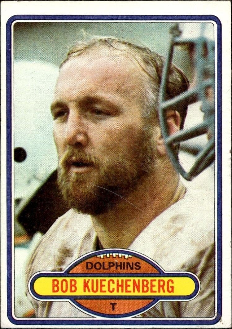 1980 Topps Bob Kuechenberg #136 trading card