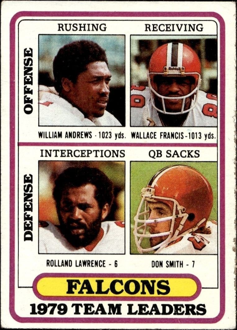 William Andrews 1980 Topps #411 Football Trading Card - Front 1980 Topps William Andrews #411 football trading card front
