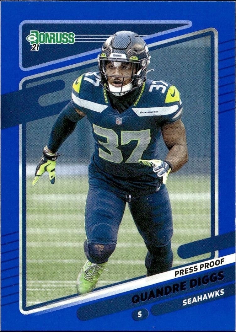 2021 Donruss Blue Quandre Diggs #33 trading card