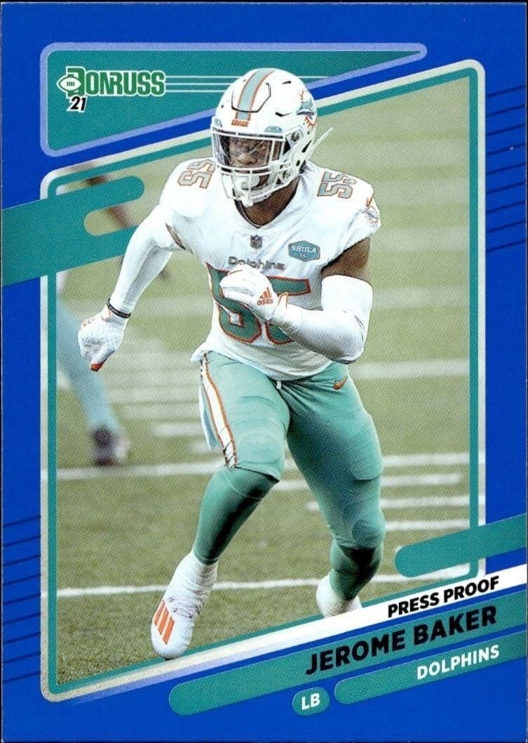2021 Donruss Blue Jerome Baker #67 trading card