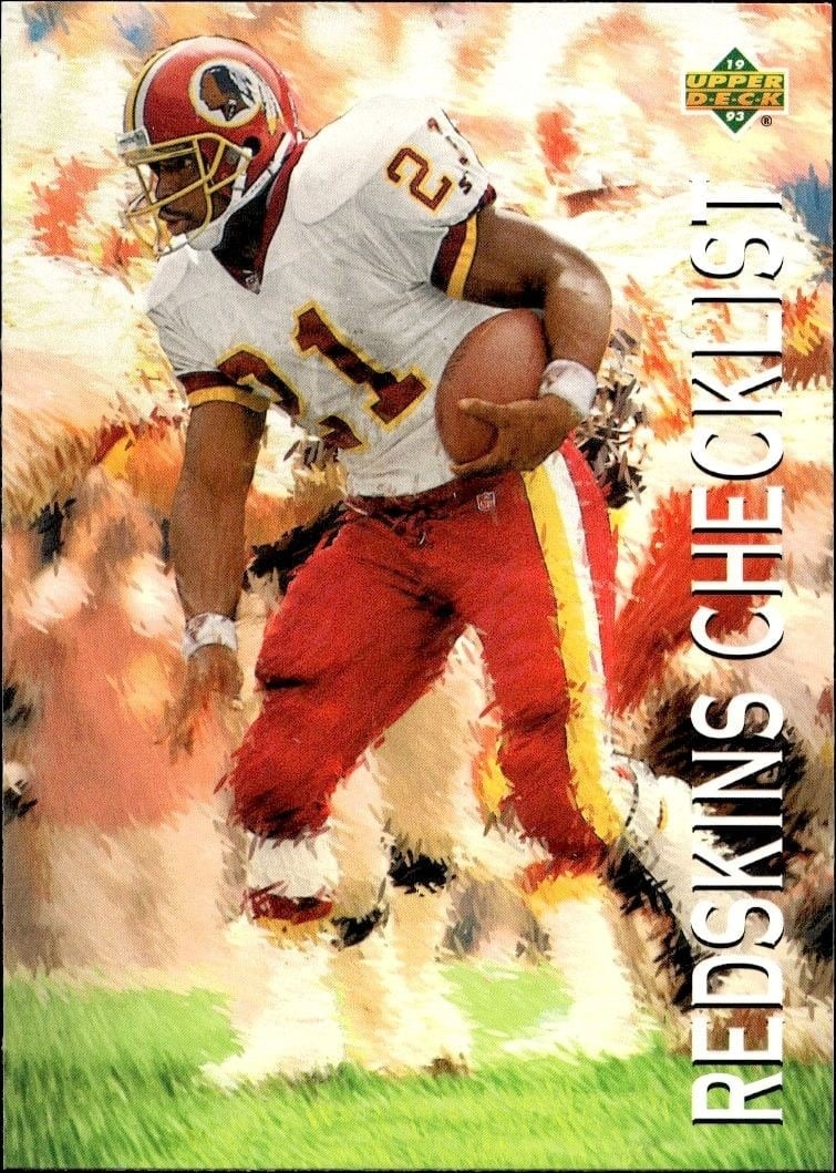 Checklist 1993 Upper Deck #86 Football Trading Card - Front 1993 Upper Deck Checklist #86 football trading card front