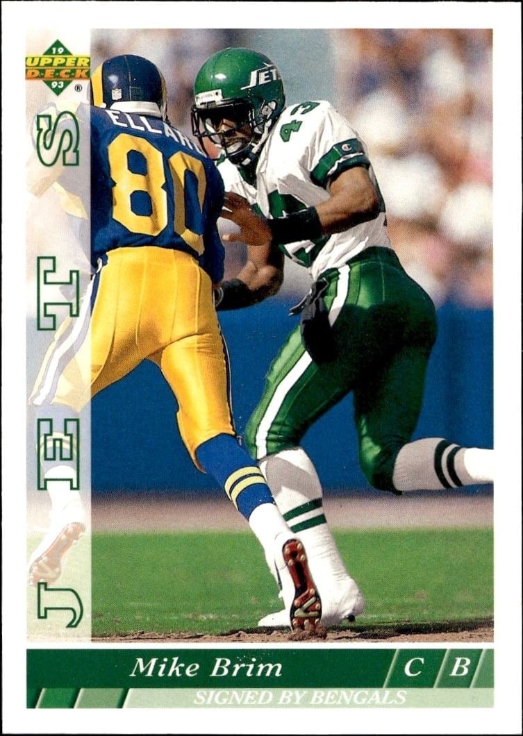 Mike Brim 1993 Upper Deck #378 Football Trading Card - Front 1993 Upper Deck Mike Brim #378 football trading card front