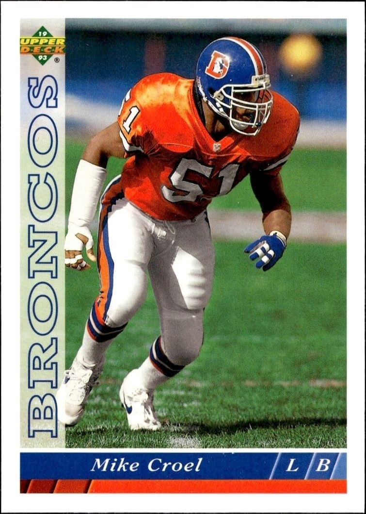 Mike Croel 1993 Upper Deck #204 Football Trading Card - Front 1993 Upper Deck Mike Croel #204 football trading card front