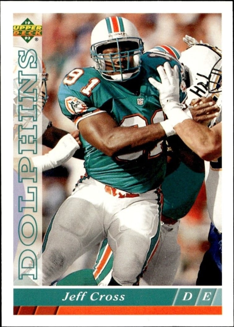 Jeff Cross 1993 Upper Deck #455 Football Trading Card - Front 1993 Upper Deck Jeff Cross #455 football trading card front