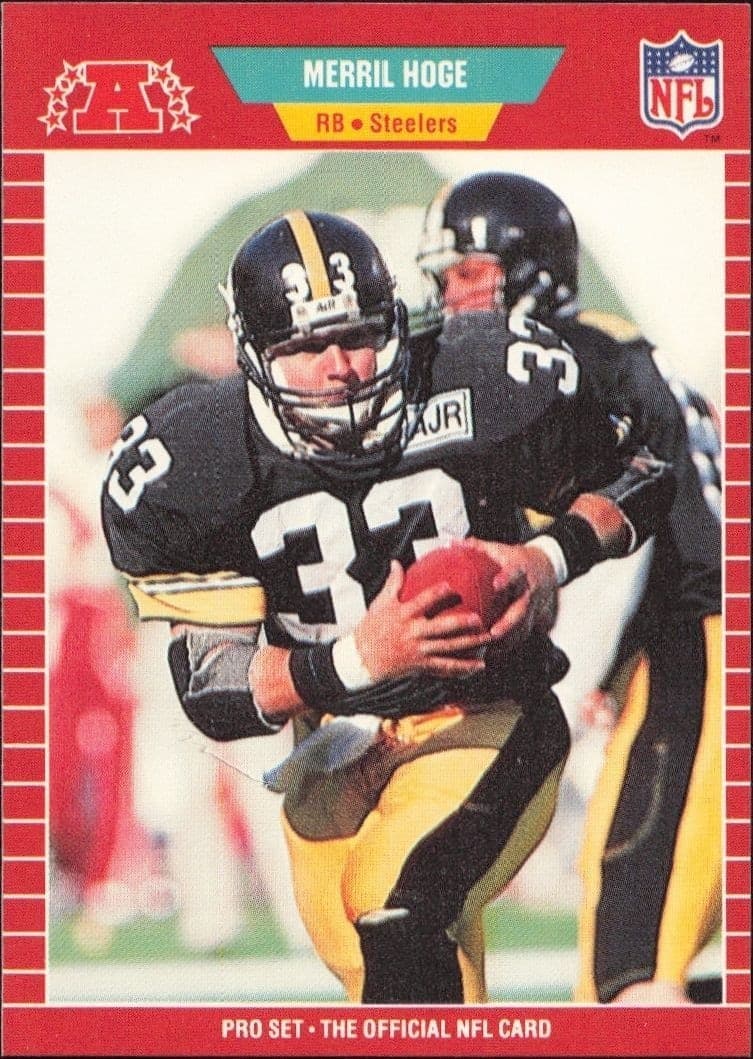 1989 Pro-Set Merril Hoge #348 trading card