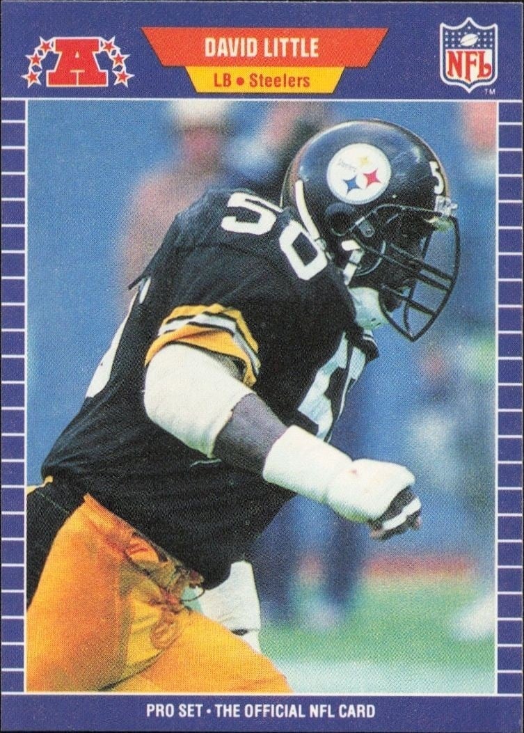 David Little 1989 Pro Set #352 Football Trading Card - Front 1989 Pro Set David Little #352 football trading card front