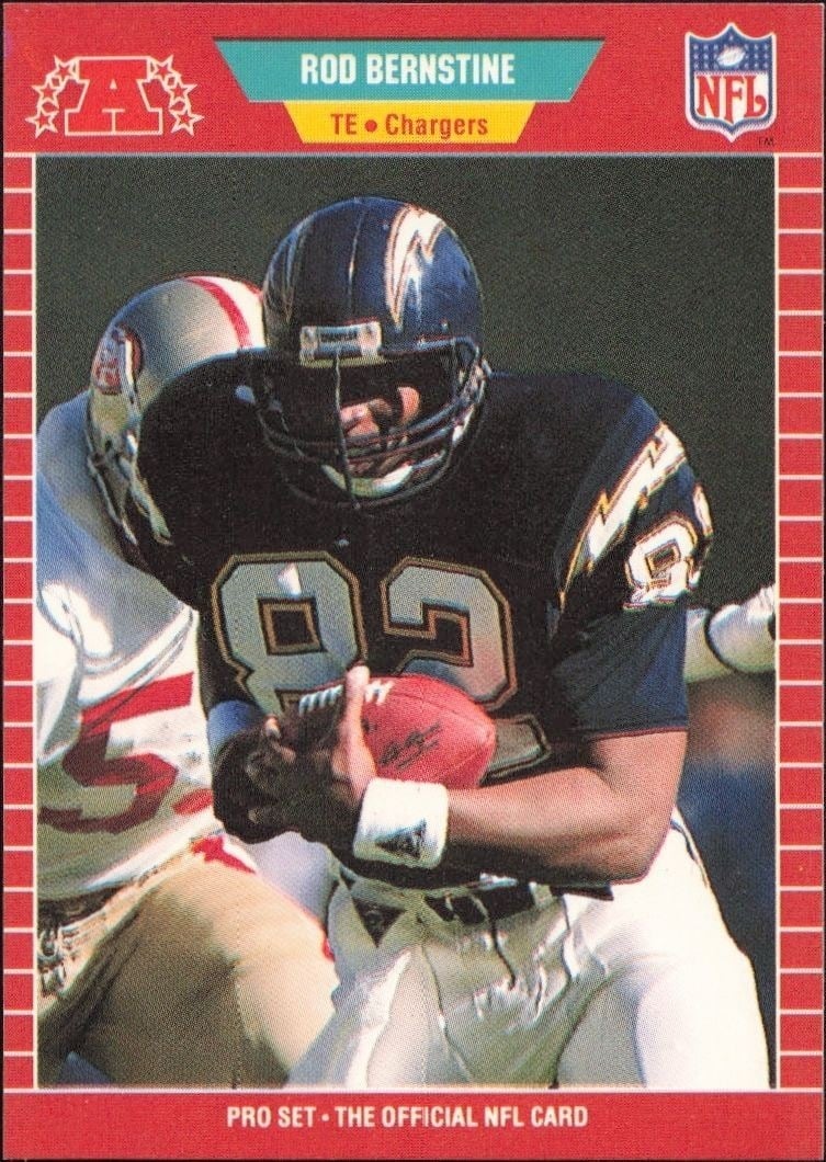 Rod Bernstine 1989 Pro Set #357 Football Trading Card - Front 1989 Pro Set Rod Bernstine #357 football trading card front