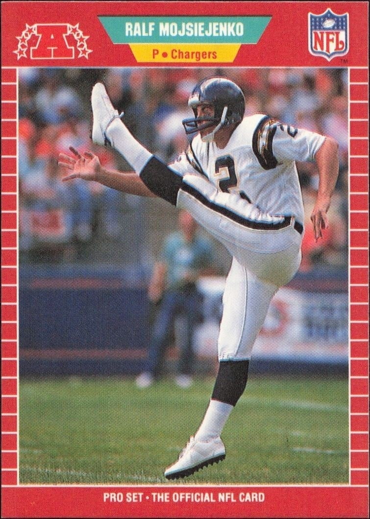 Ralf Mojsiejenko 1989 Pro Set #364 Football Trading Card - Front 1989 Pro Set Ralf Mojsiejenko #364 football trading card front