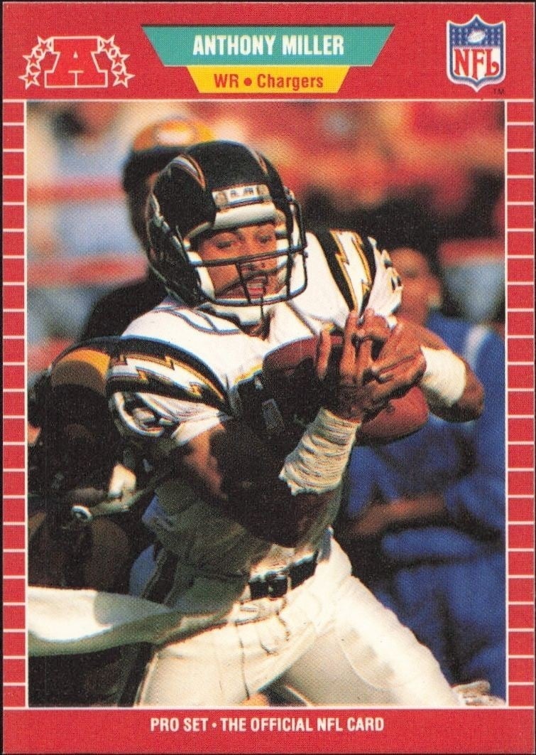 Anthony Miller 1989 Pro Set #363 Football Trading Card - Front 1989 Pro Set Anthony Miller #363 football trading card front