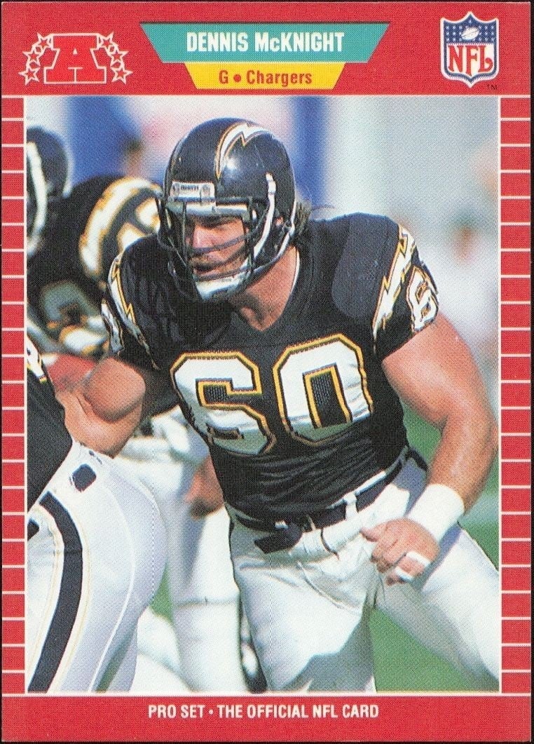 Dennis McKnight 1989 Pro Set #360 Football Trading Card - Front 1989 Pro Set Dennis McKnight #360 football trading card front