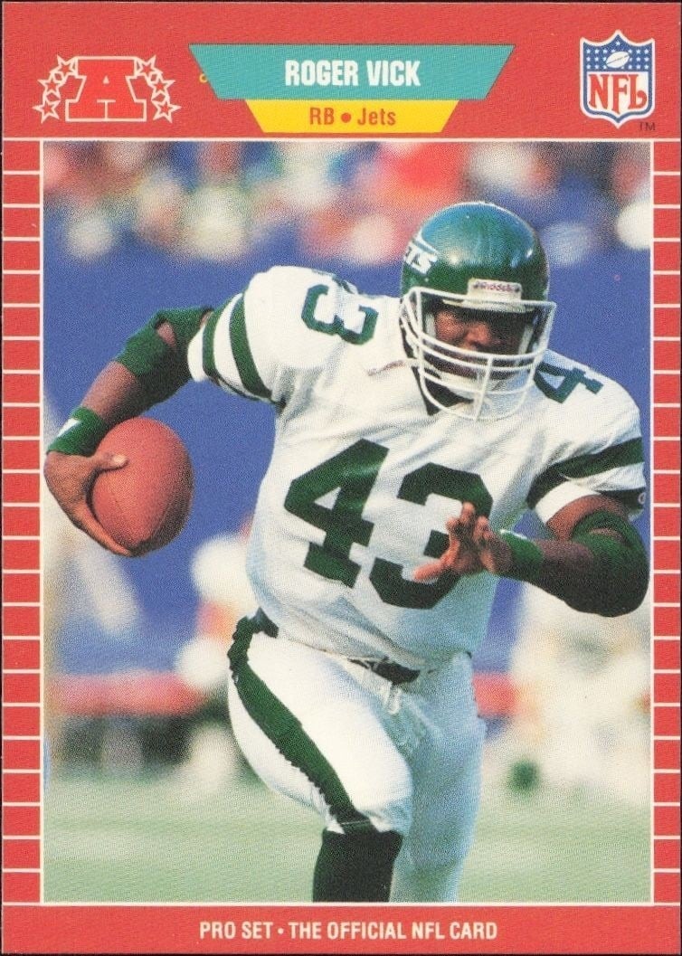 Roger Vick 1989 Pro Set #310 Football Trading Card - Front 1989 Pro Set Roger Vick #310 football trading card front