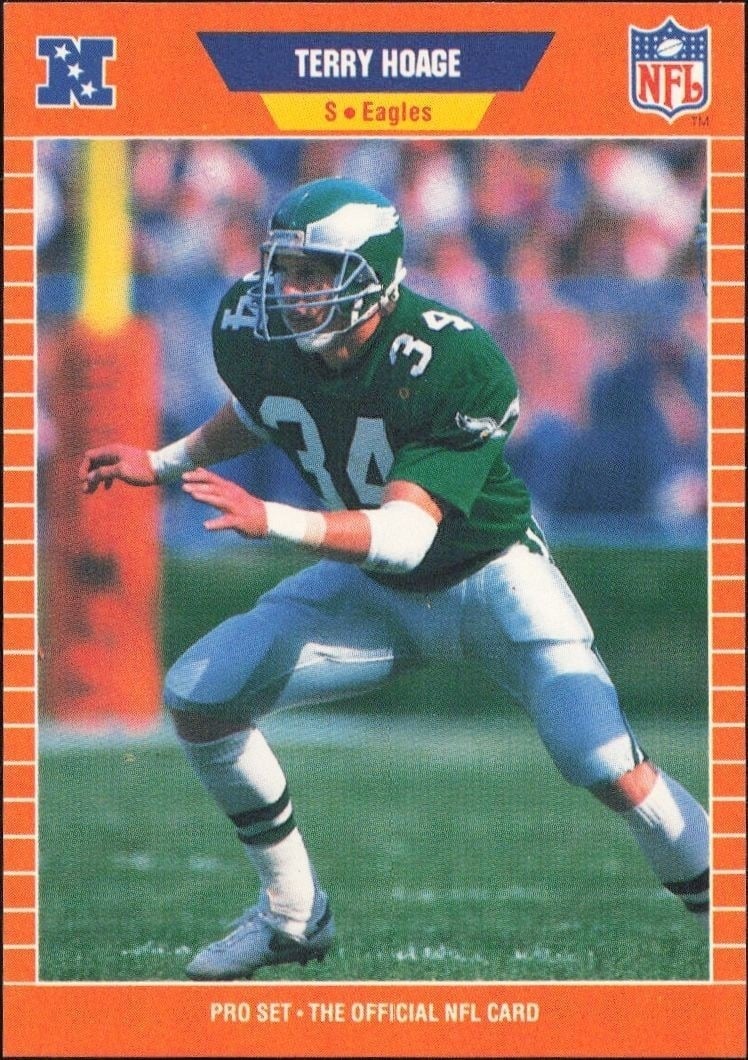 Terry Hoage 1989 Pro Set #316 Football Trading Card - Front 1989 Pro Set Terry Hoage #316 football trading card front