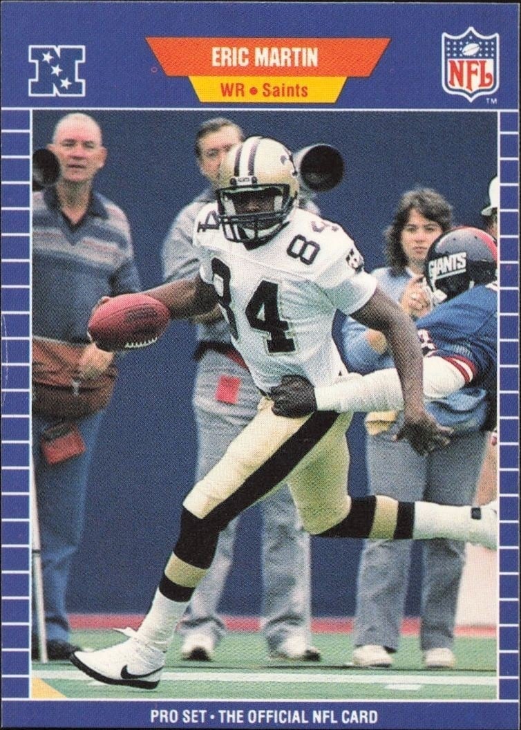 Eric Martin 1989 Pro Set #272 Football Trading Card - Front 1989 Pro Set Eric Martin #272 football trading card front