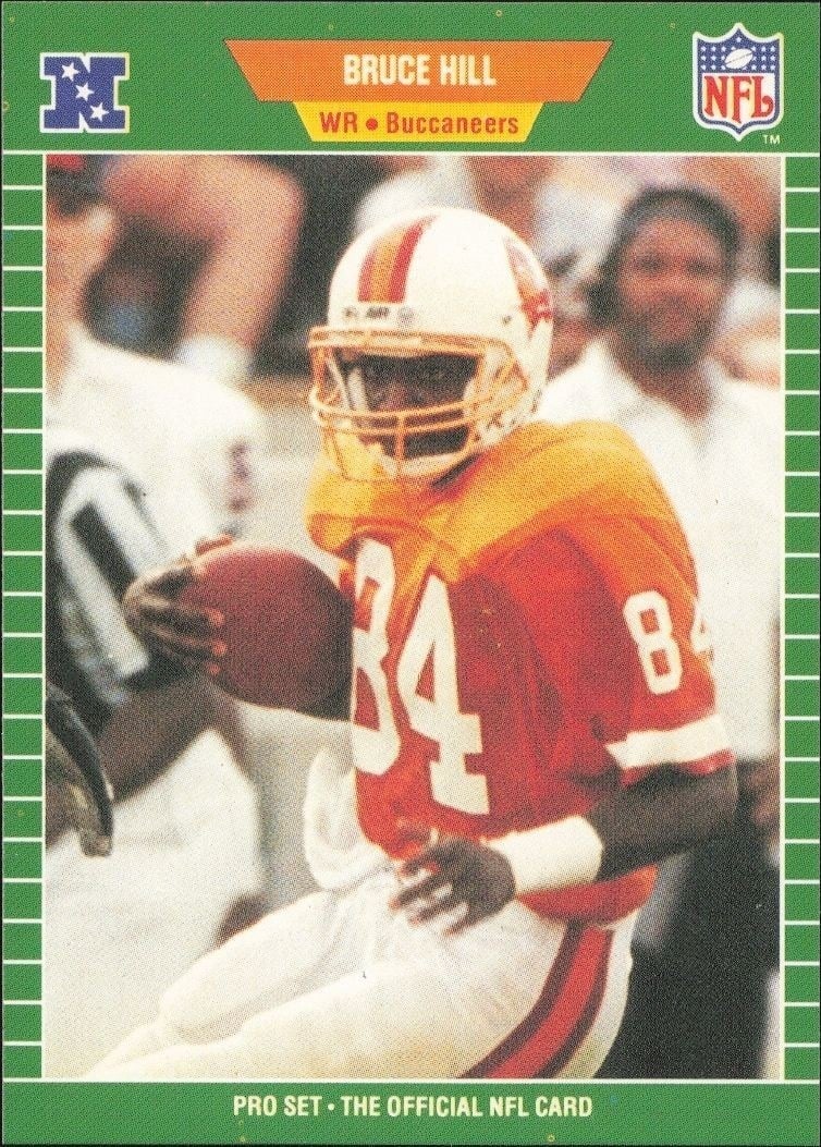 Bruce Hill 1989 Pro Set #417 Football Trading Card - Front 1989 Pro Set Bruce Hill #417 football trading card front