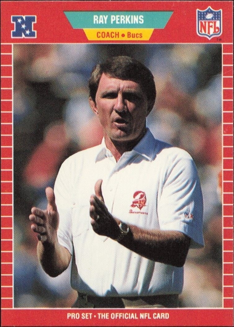 Ray Perkins 1989 Pro Set #421 Football Trading Card - Front 1989 Pro Set Ray Perkins #421 football trading card front