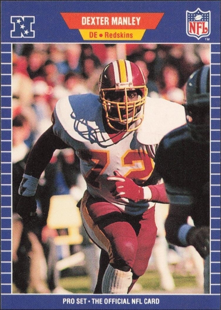 Dexter Manley 1989 Pro Set #430 Football Trading Card - Front 1989 Pro Set Dexter Manley #430 football trading card front