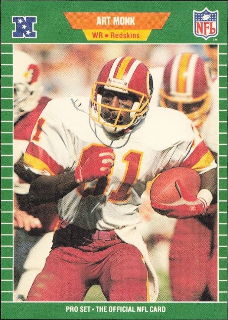 Art Monk 1989 Pro Set #433 Football Trading Card - Front 1989 Pro Set Art Monk #433 football trading card front