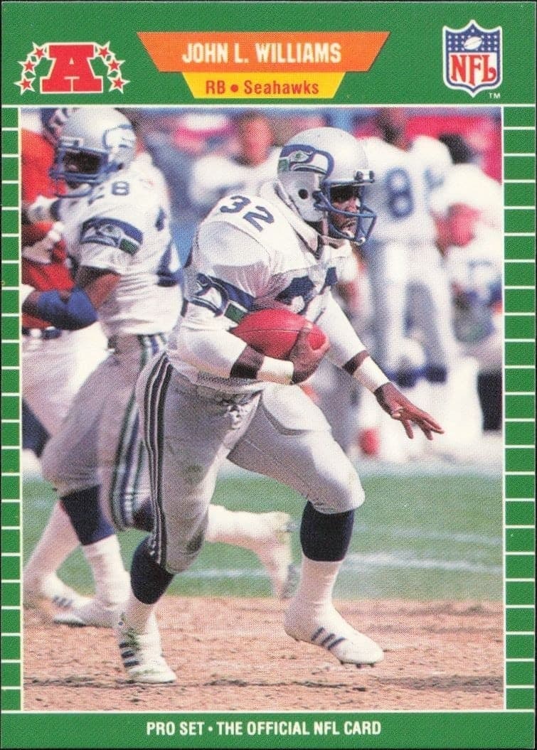 1989 Pro-Set John L. Williams #405 trading card