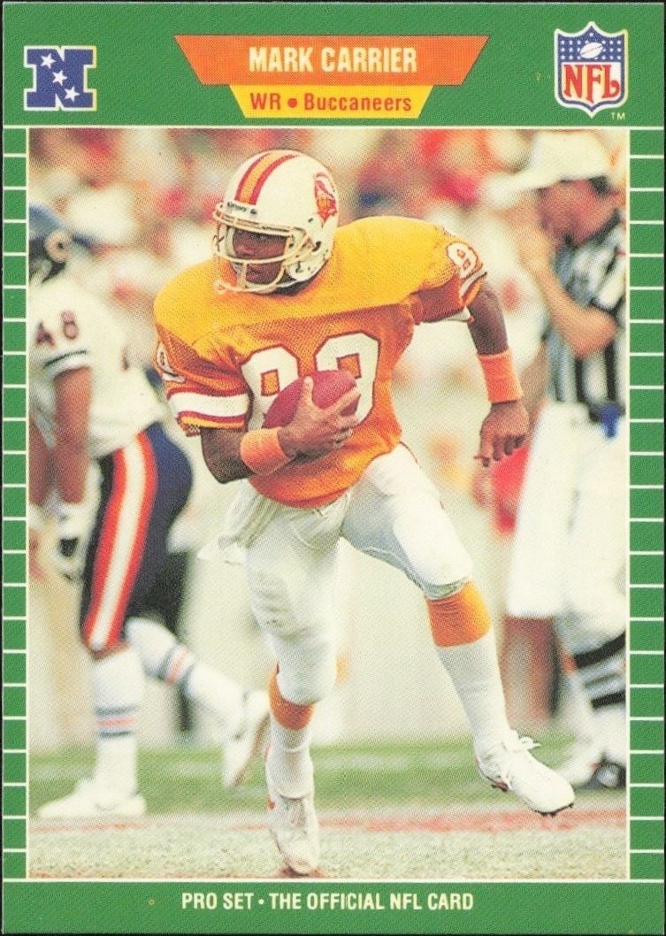Mark Carrier 1989 Pro Set #409 Football Trading Card - Front 1989 Pro Set Mark Carrier #409 football trading card front