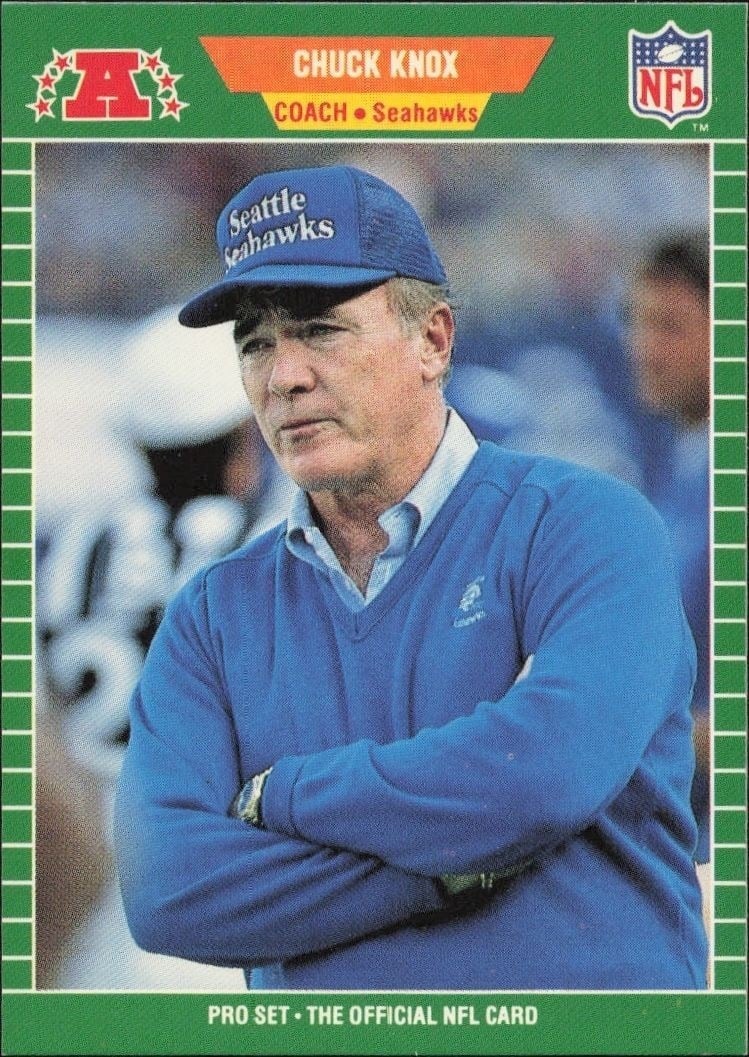 1989 Pro-Set Chuck Knox #408 trading card