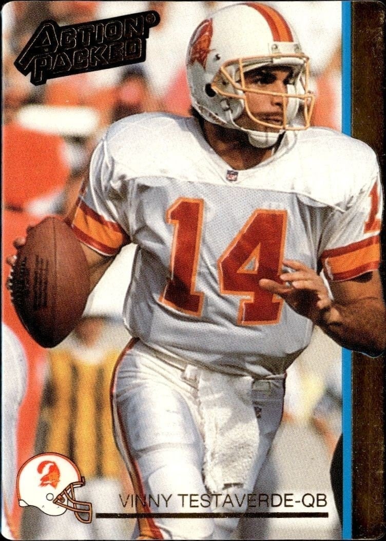 Vinny Testaverde 1992 Action Packed #265 Football Trading Card - Front 1992 Action Packed Vinny Testaverde #265 football trading card front