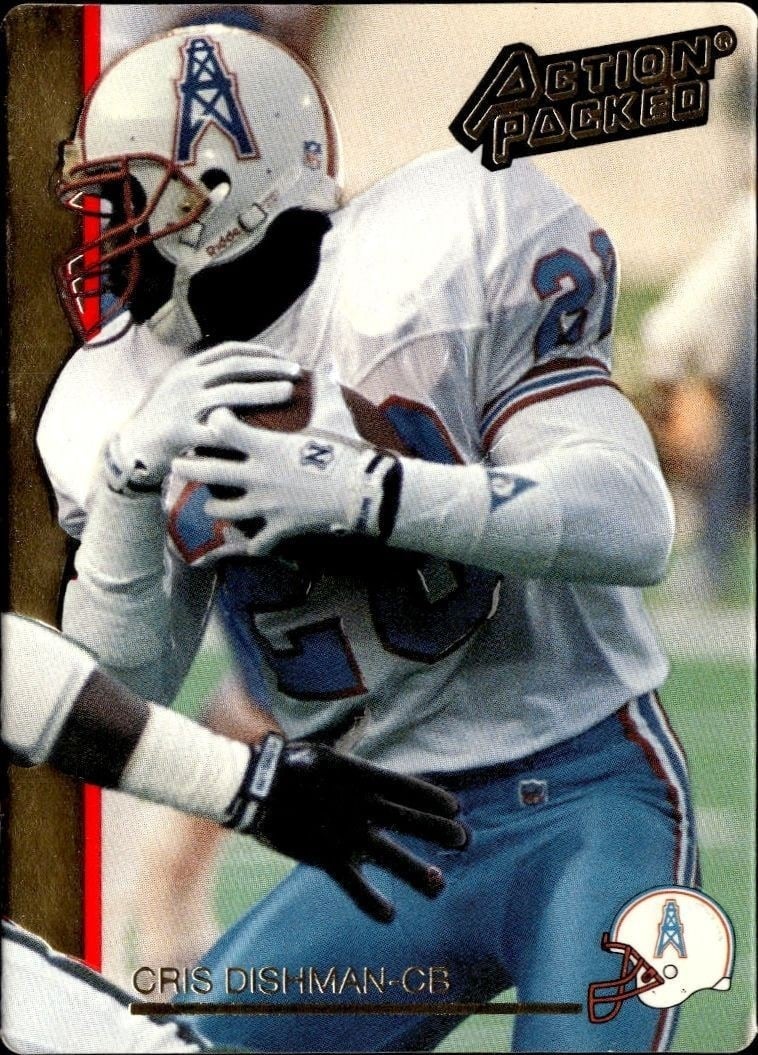 Cris Dishman 1992 Action Packed #97 Football Trading Card - Front 1992 Action Packed Cris Dishman #97 football trading card front